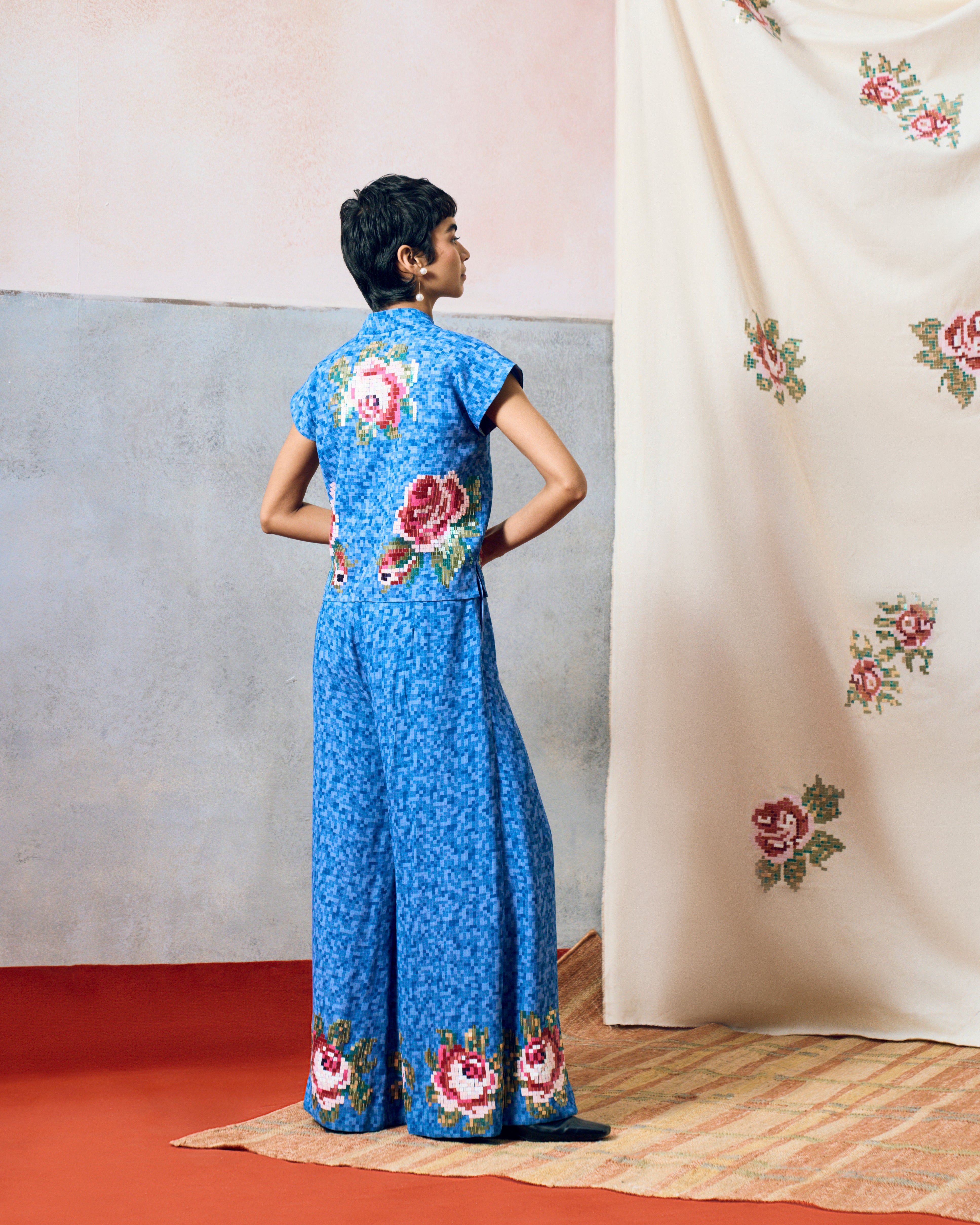 CORSICA CROP TOP BLUE