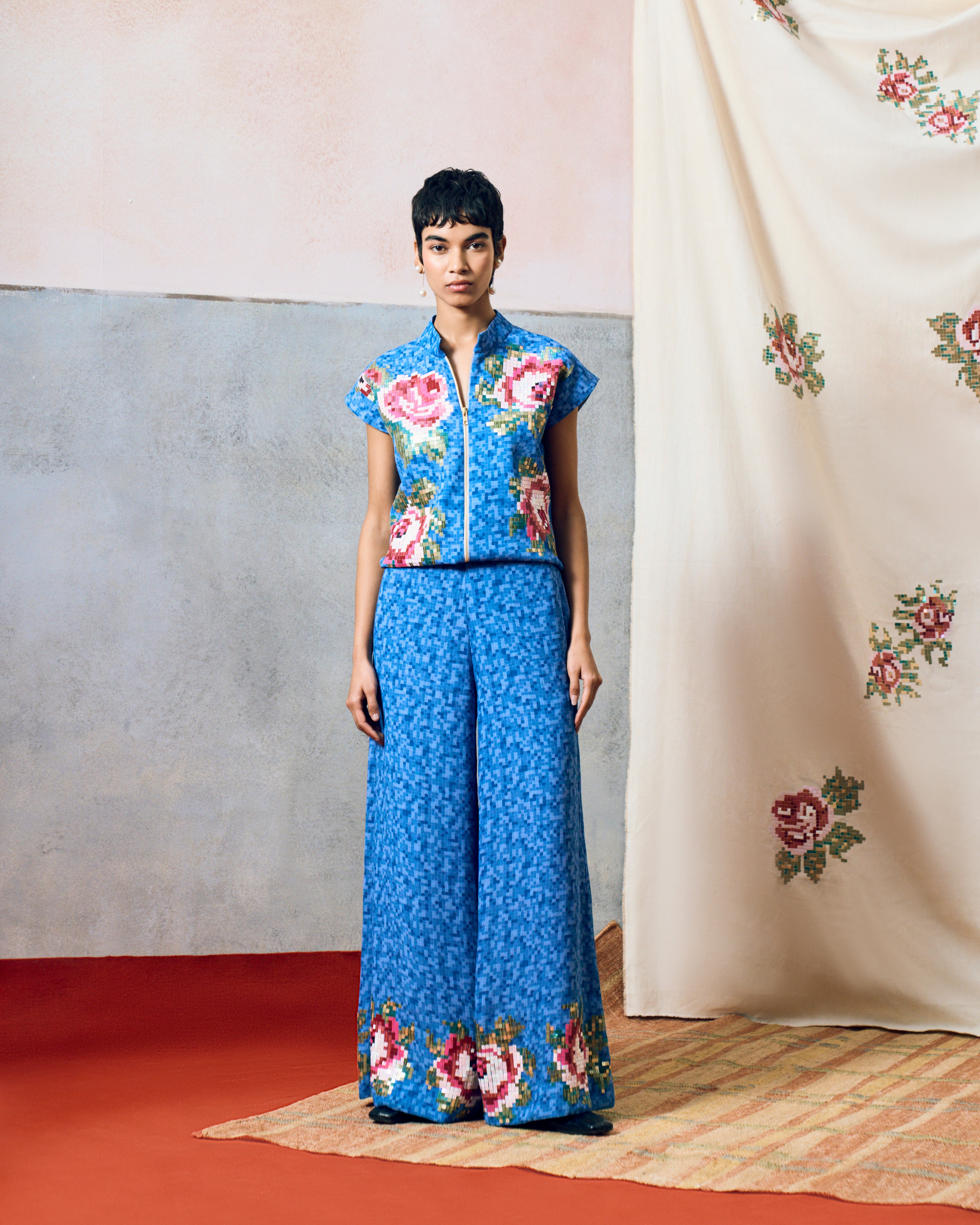 CORSICA CROP TOP BLUE