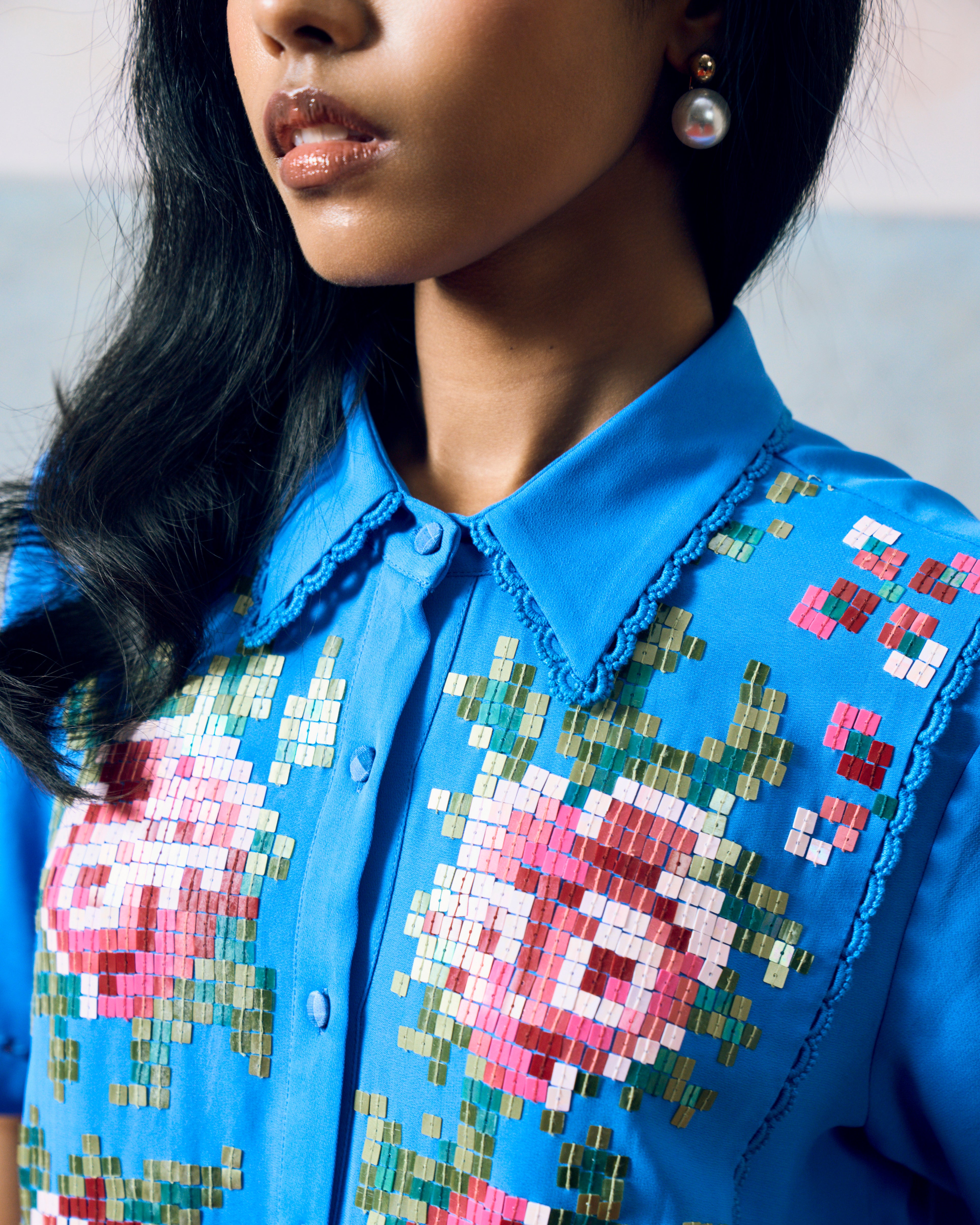 PONZA SHIRT DRESS BLUE