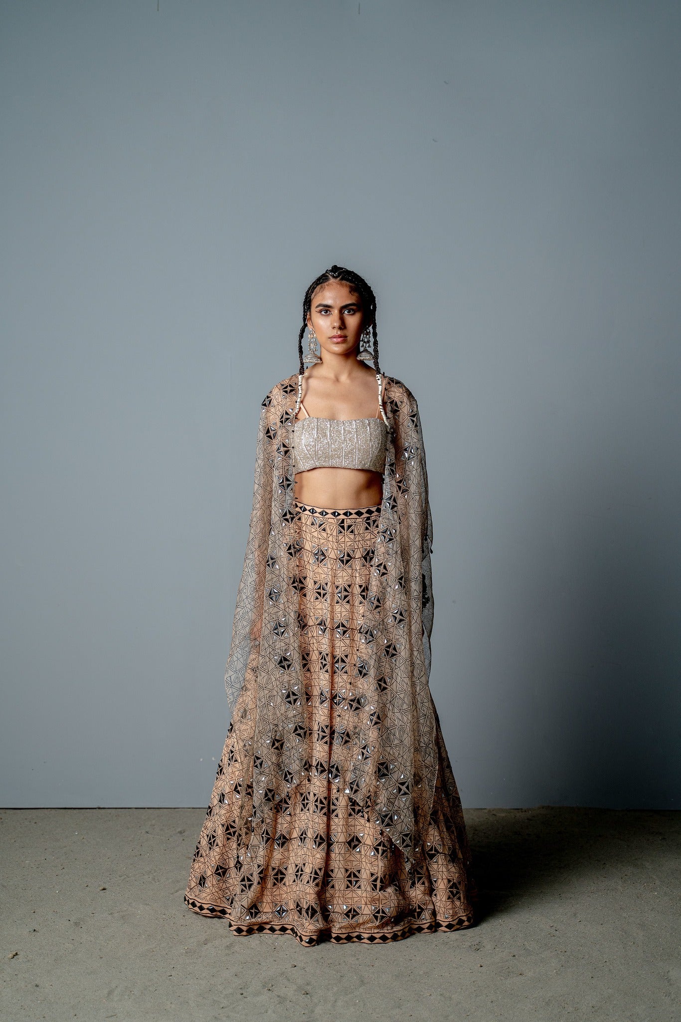 NUDE MOSAIC LEHNGA