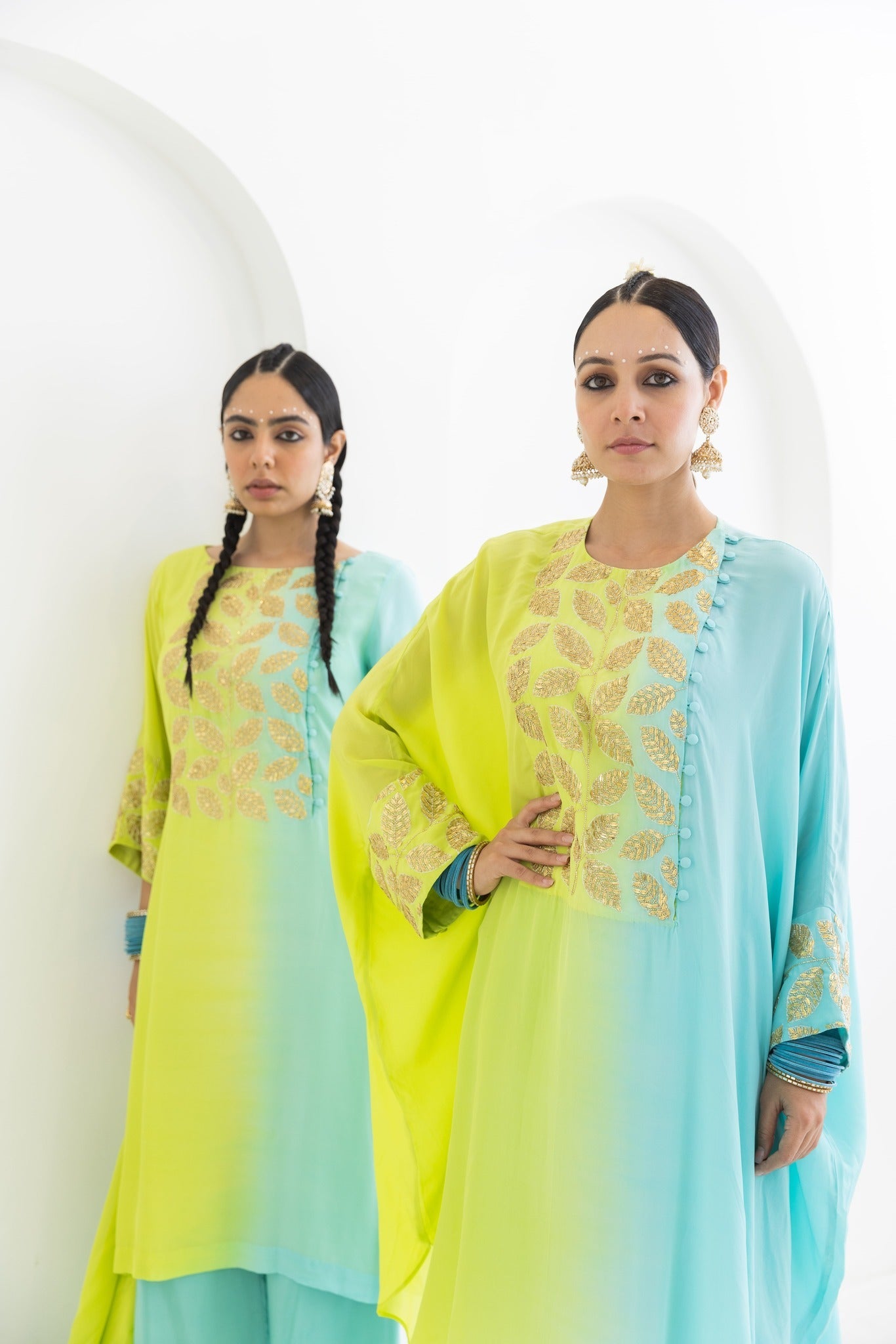 MOGRA CUFFED KAFTAAN SET