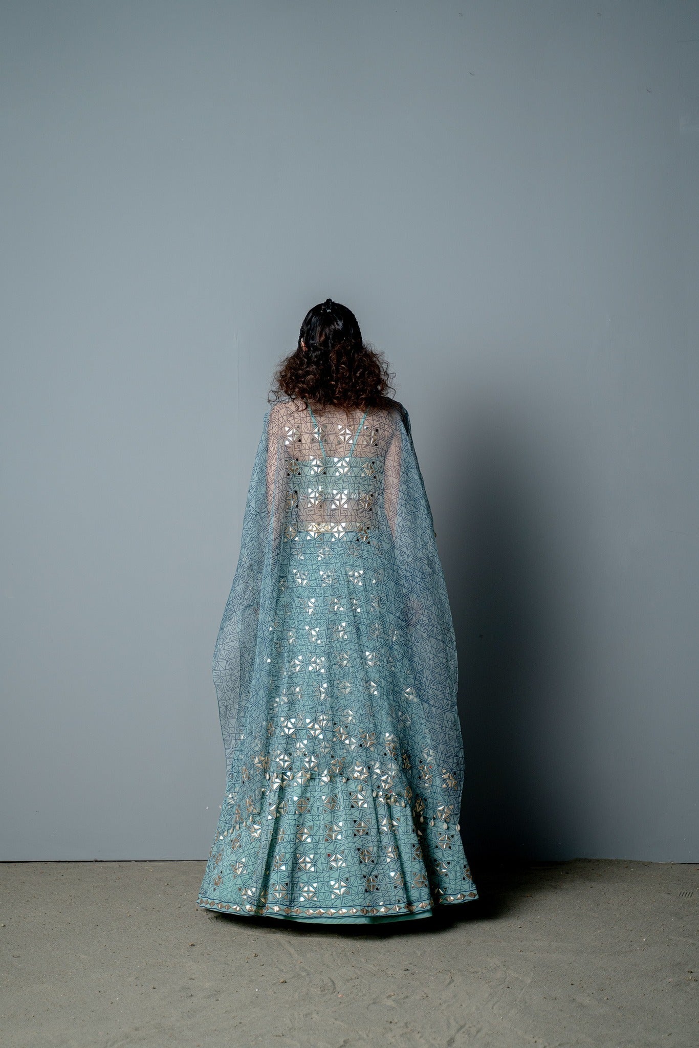 AQUA MOSAIC LEHNGA