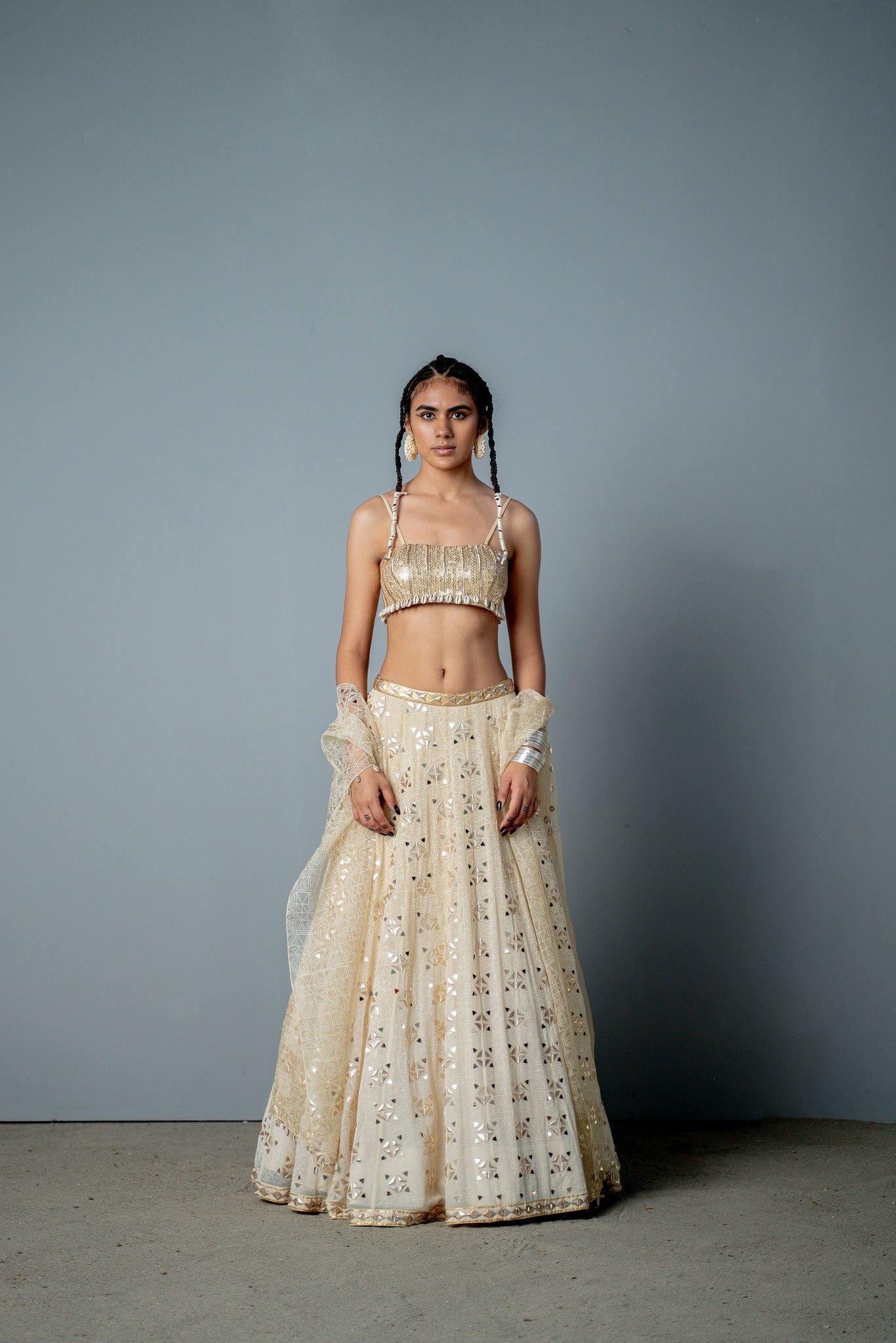 GOLD MOSAIC LEHNGA